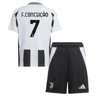 Camisa de time de futebol Juventus Francisco Conceicao #7 Replicas 1º Equipamento Infantil 2024-25 Manga Curta (+ Calças curtas)